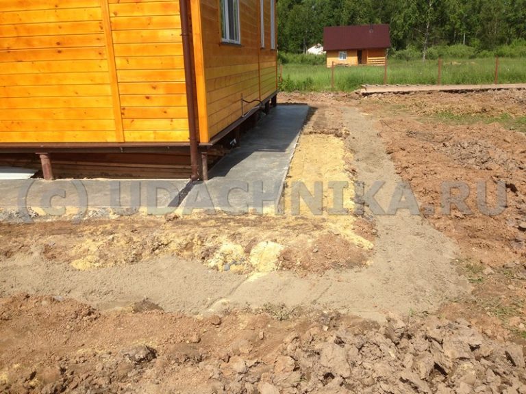 финишная засыпка дренажа чистым(!) песком