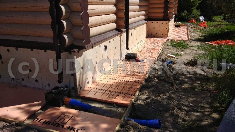 Металлическая сетка на утеплитель отмостки и ливневая канализация