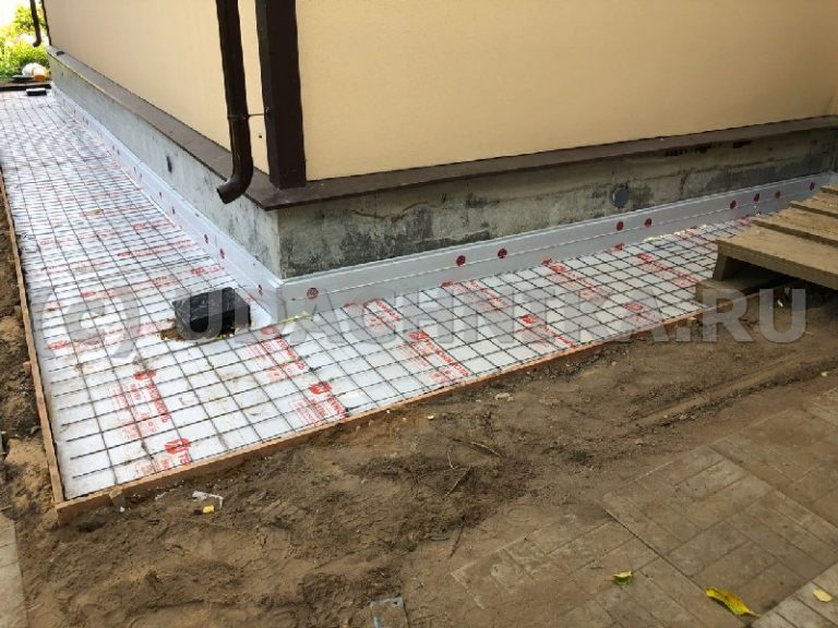 Теплая отмостки Ильинское шоссе Рублевка