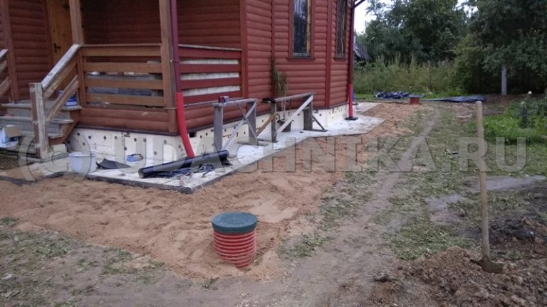 дренаж готов! работает, произведена обратная засыпка ЧИСТЫМ песком